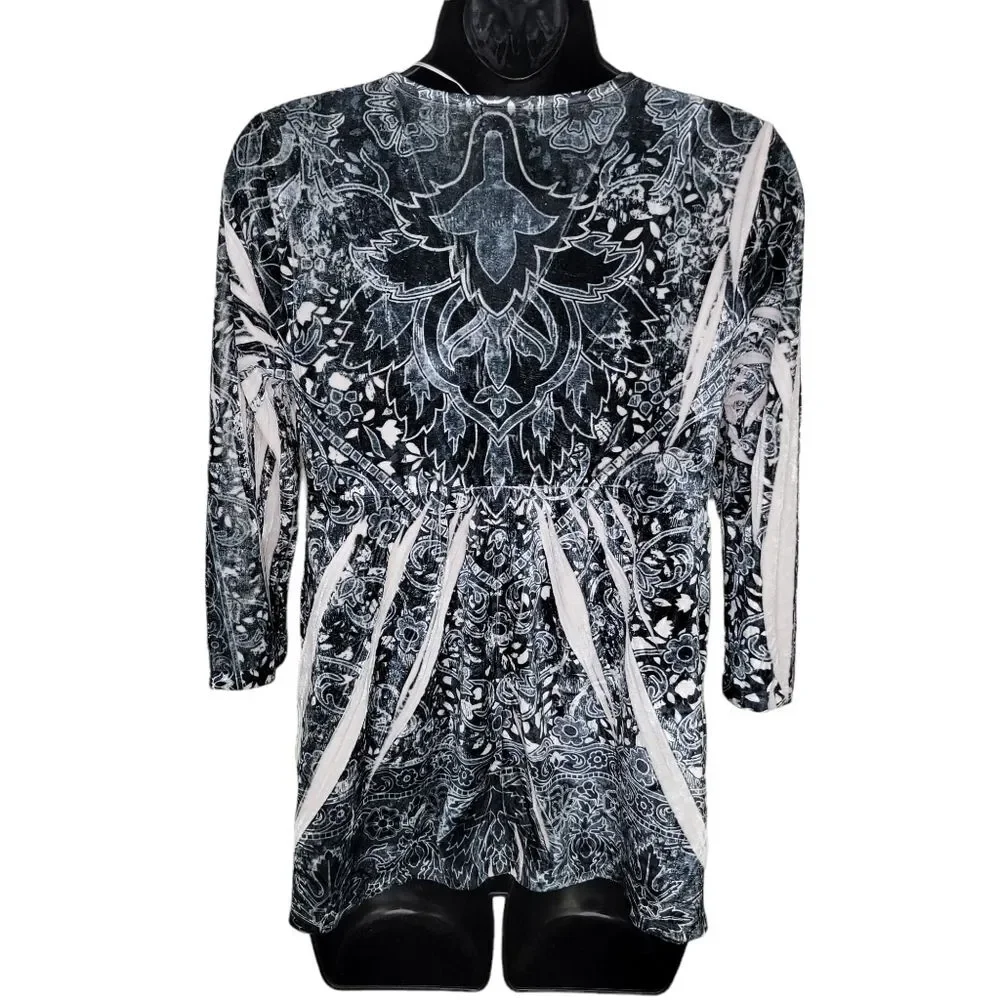 Unity World Wear velvet boho sublimation top PM
